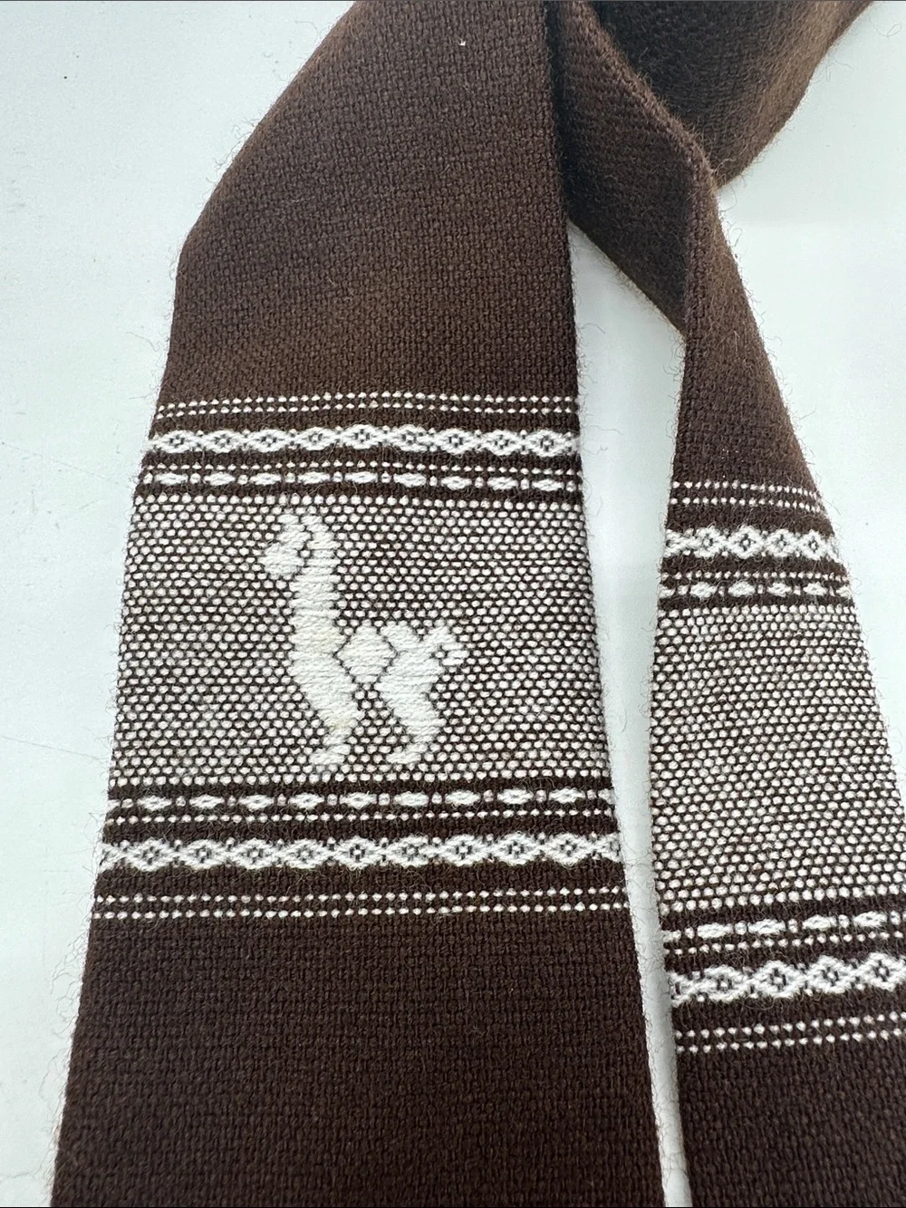Brown Knit Men's Tie with Subtle Pattern